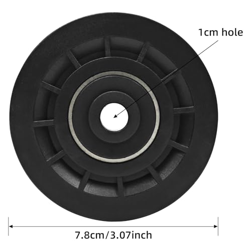 Pulley 78 mm, pulley for ropes, pulleys with ball bearings, pulley, replacement parts, fitness equipment, power station wheels, 2 pieces - color: 78mm-2 PCS-P