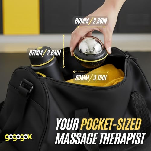 gogogox Cryosphere Cryo Cold Massage Roller Ball, 60mm Ice Roller for Sore Muscle Relief - Plantar Fasciitis Deep Tissue Massager, Cold Therapy Non Electric Hand Held Foot Hip Leg Massage Ball Roller