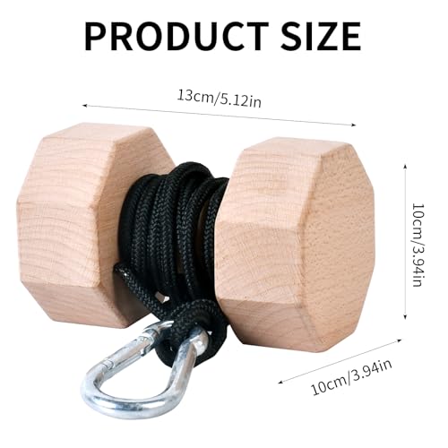 Wooden Wrist Roller and Forearm Strengthener,Grip Strength Trainer,Arm Blaster Exerciser,Strength Trainer For Fingers and Wrist. - color: Hexagon