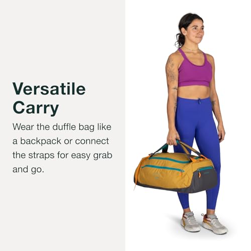 Osprey Daylite 60L Duffel Backpack - Convertible Everyday Duffel Bag for Gym, Commute, and Travel, Black