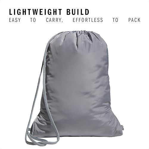 adidas Alliance Sackpack – Drawstring Backpack for Sports, Small Gym Bag, Twill Grey/Rose Gold/Grey/3, OSFA - color: Twill Grey/Rose Gold/Grey/3