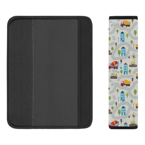 1 Pair Universal Fit Seat Belt Cover for Elderly Support, Most Cars, Trucks Construction Cars Seat Belt Cushion, Neck and Shoulder Support - color: Pattern 59