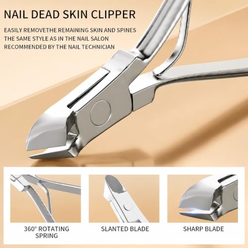 Manicure Set, Stainless Steel Nail Clipper Set with Luxurious Travel Case | 12-Piece Set with Thicker Steel, Precision-ground Cutting Edges, and Smooth-finished Tools for Clean, Precise Trimming. - color: Silver and Rose Gold