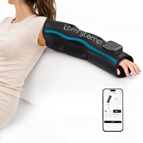 Comfytemp Air Compression Arm Massager for Circulation and Pain Relief, S | Recovery for for Tennis Elbow, Edema, Portable Full-Arm Compression Sleeve, Ideal for Men Women (Fits Upper Arm 8.5"~13") - size: S, 8.5"~13"