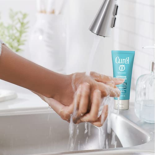 Curel Extreme Dry Hand Dryness Relief, Travel Size Hand Cream, Easily Absorbed for Long-Lasting Relief after Washing Hands, with Eucalyptus Extract, 3 Ounces (Pack of 2) - size: 3 Fl Oz (Pack of 2)