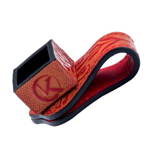 KONLLEN Magnetic Chalk Holder, Pool Cue Accessory | Round or square holder keeps chalk secure and easy to reach for pool cue and billiard players - color: square-Red