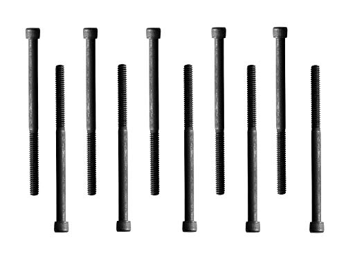 Socket Head Cap Screw, 1/4-20 x 3-1/4", Alloy Steel, Black Oxide, Hex Socket Coarse Thread, 1/4 inch Hexagonal Allen Bolt, Length: 3-1/4 inch, Full Thread (Quantity: 10) - size: 3-1/4