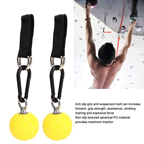 Kadimendium Climbing Pull Up Balls Set with Staps for Strength Training Indoor and Outdoor Grip Exercise Durable PU Material 2 Units