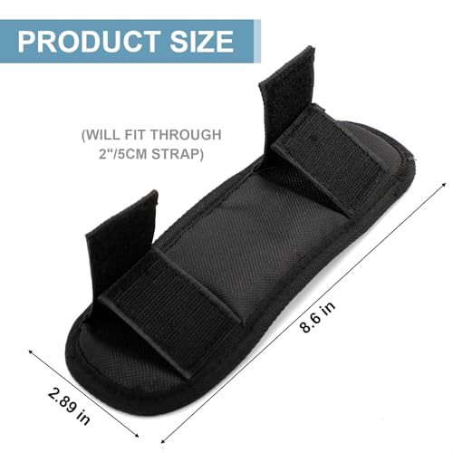 2 Pack Shoulder Strap Pads for Backpack, Luggage, Camera & Guitar - Comfortable & Breathable Cushion Pads (Black)