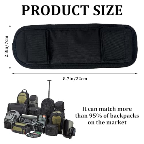 2 PCS Soft Shoulder Strap Pad, Ultra Comfortable Shoulder Pads for Bag Straps,Breathable & Durable Backpack Strap Pads (Black)