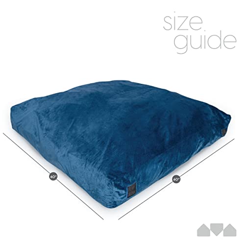 Milliard Crash Pad Sensory Pad with Foam for Kids and Adults with Washable Cover (5 feet x 5 feet) (Blue) - color: Blue