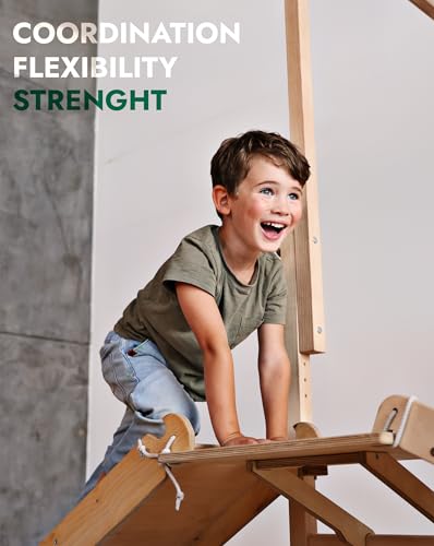 Indoor Jungle Gym Add-On for Swedish Wall, Montessori Climbing Attachment (Swedish Wall Sold Separately) - size: Swedish Wall Extension