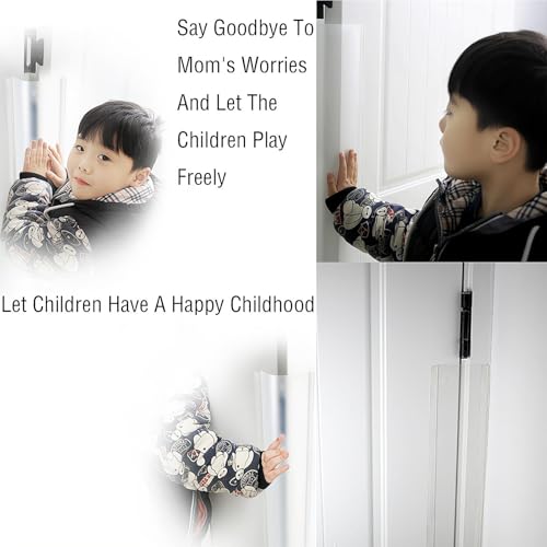2-Pack Door Pinch Protectors - Child Safety Hinge Covers for 90° & 180° Doors, Baby Proofing Finger Guard for Home Gates & Frames, Anti-Pinch Shield