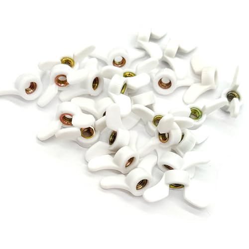 25 Pcs 1/4"-20 Wingnuts Plastic Wing Nuts Fasteners Parts Butterfly Nut, Hand Twist Tighten Hardware Nuts Butterfly Wing-Nut - size: 1/4"-20 - Plastic - 25 Pcs