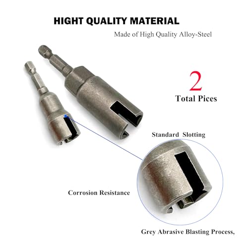 2 Pcs 1/4" 5/16" 3/8" Wing Nut Driver Wing Nut Drill Bit Socket Wrenches 1/4 inch Hexagon Head Drill Driver Bits for Panel Nuts Screws Eye C Hook Bolt - size: Wing Nut Driver (1/4", 5/16", 3/8") - 2 Pcs