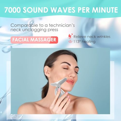 Facial Massager Face and Neck, Face 𝖲 culpting Wand with 7 Color Red (Grey) - color: Grey