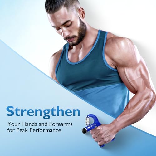 FitBeast Grip Strengthener Forearm Strengthener, Adjustable Hand Grip Strengthener for Strength Training & Rehabilitation, 10-132 lbs Resistance, Ideal for Athletes and Physical Therapy (1 Piece) - color: Dark Blue