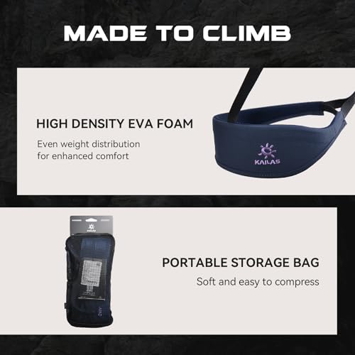 KAILAS Airo Rock Climbing Harness Men Roofing Harnesses Rescue Mountaineering Safety Belt Women Comfortable Lightweight - color: Navy Blue, size: X-Large