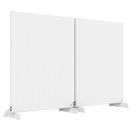 EVERHANGER Metal Pegboard Display Stand, Freestanding Tabletop Pegboard Display for Craft Shows & Fairs, 12"X16", 2pcs White - color: White, size: 2pack 12"X16"