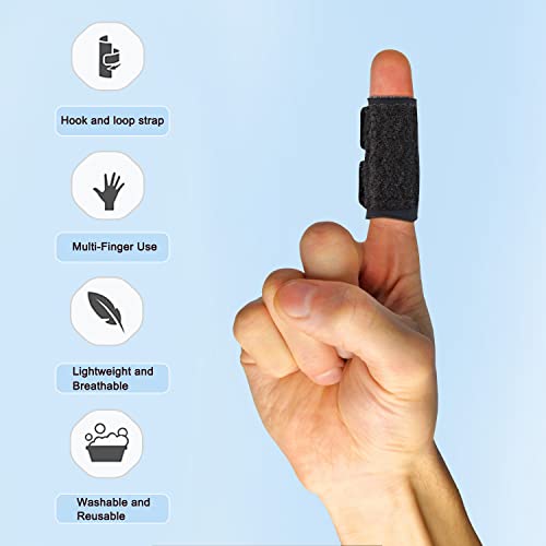Finger Splint Finger Sleeves Protectors, Adjustable Trigger Finger Splints Thumb Splint Brace for Finger Support Compression Finger Tape for Arthritis - M - size: Medium, style: Single