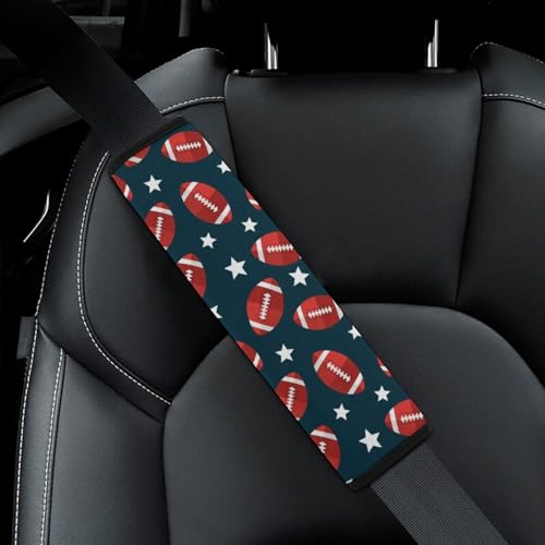 2 Pack Football Seat Belt Cover Universal Fit Seat Belt Cushion for Kids, Stroller Pushchair High Chair, Neck and Shoulder Support - color: Pattern 908
