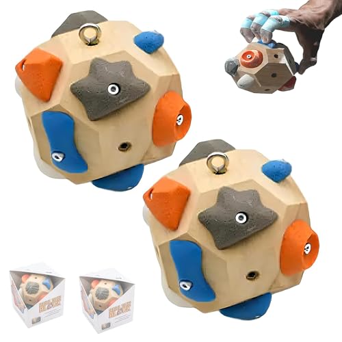 Handcrafted Boulder Block - Build Strength and Precision, 3D Climbing Ball for Strength Training, Simulated Rock Wall Holds, Portable Rock Climbing Gear, Gifts for Rocks Climbers(2PCS) - size: 2PCS