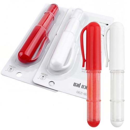 2 PCS Sew Fabric Chalk Markers, Red & White Fabric Chalk Pencil Erasable Tailor Chalk for Sewing and Quilting, Crafting, Erase Tailors Liner Pen for Cloth, Leather