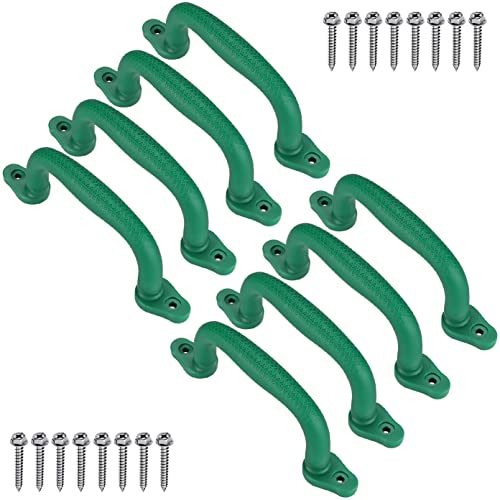 Dolibest Set of 8 Safety Playground Handles, Swing Set Kids Safety Hand Grips for Playset, Climbing Frame, Play House, Climbing Frame, Play House Handles (Green) - color: Green-8pcs