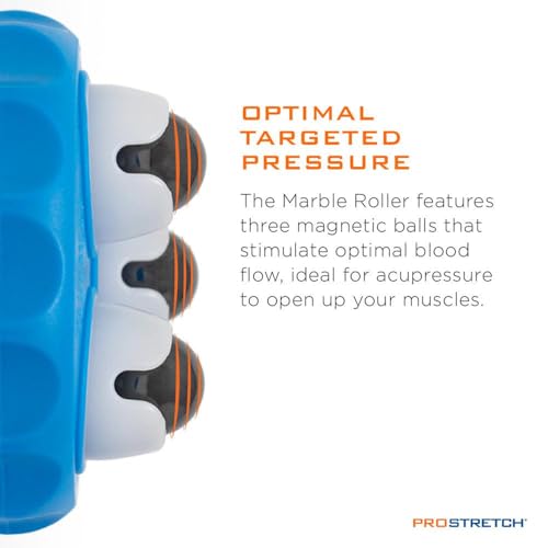 ProStretch Marble Roller, Massage Tool with Magnetic Balls for Acupressure | Portable Handheld Muscle Roller for Muscle Soreness & Deep Tissue Recovery