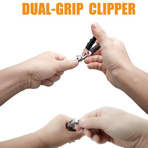 Precision Stainless Steel Heavy Duty Angled Head,Wide Jaw Clippers for Seniors and Man,Ingrown Toenail,Thick Nail.Long Handle, Extra-Large Slanted Nail Cutter.Men,Women,Elderly.6Pcs (6PCS NAI)