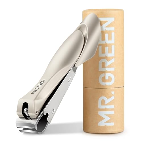 MR.GREEN Nail Clippers Stainless Steel Anti Splash Fingernail Cutter Manicure Tools Bionics Design Pedicure Scissor Nail Trimmer (Nail Clipper (Large)) - color: Nail Clipper (Large)
