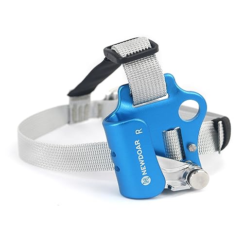 UIAA & CE Certified Hand Ascender Rock Climbing Tree Arborist Rappelling Gear Equipment Rope Clamp for 8~13MM Rope - color: Blue Set-Right