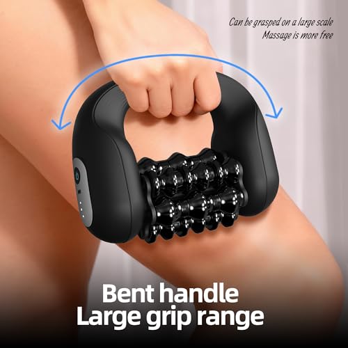 Electric Muscle Roller for Post-Workout Recovery, Deep Rolling Massager for Legs, Calves, Back & Neck, Handheld Powered Rolling Tool, Rechargeable, 3 Speed Fitness Recovery