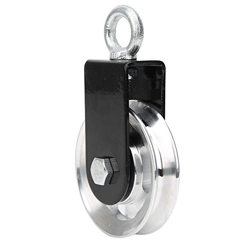 Fitness Equipment Bracket Stainless Steel Pulley, Heavy - Duty Mute Hanging Wheel with Soft Rollers, for Home Gym Functional Training Rig DIY Setup