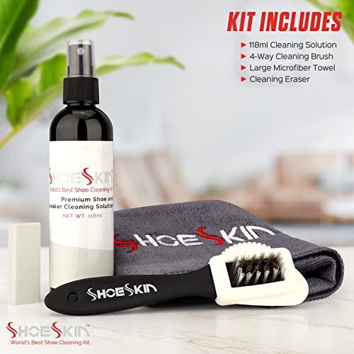 Premium Shoe Cleaner Kit - Tennis Shoes Cleaner, Sneaker Cleaner Kit, Dress Shoes, Boots, and all Shoe Types will Look Like New!