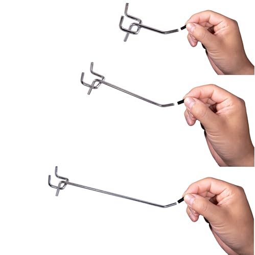 Bamboo's Grocery LoKii 60 Pack 2 Inch Silver Pegboard Hooks, 1/4" Heavy Duty Peg Board Shelving Hooks Organizer Accessories, Peg Board Tool Hangers - size: 2 Inch 60 Pack