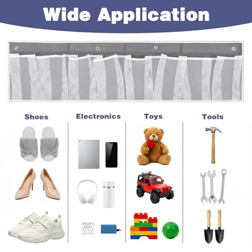2 Pack RV Shoe Storage Solutions, Hanging Shoe Organizer with 8 Large Pockets