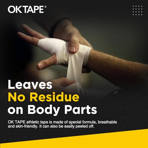 OK TAPE Athletic Tape Finger Tape 3 Rolls 1.5" x 15yds and 1 Roll 0.5in x 15yds | Strong Adhesive Hand Grip and Finger Wrap Tape for Weightlifting, Climbing, Basketball, Volleyball, Black - color: Black, size: 1.5" x 15yards-3rolls and 0.5in x 15yards-1ro