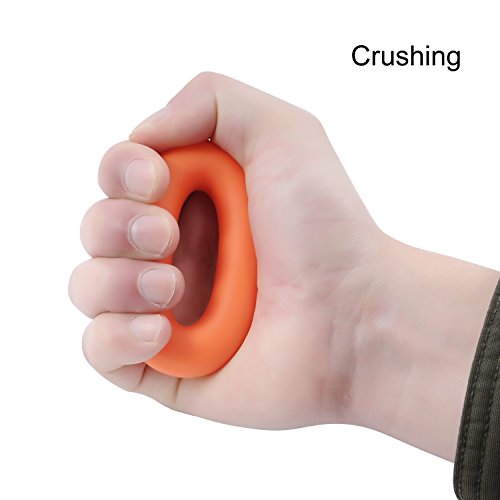 Wisdompro 3 Pack Hand Grip Strengthener Rings - 30, 40 and 50 Lbs | Silicone Squeezer Gripper Strength Trainer for Finger, Forearm Exercise, Rock Climbing Gripper Workout