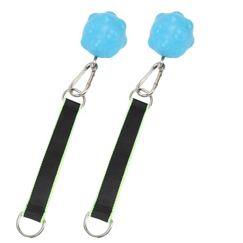 RiToEasysports Pull Up Ball Grips, TPE Climbing Training Balls with Stainless Steel for Strength Trainer, Kettlebell Barbell Home Gym Workout - color: Blue