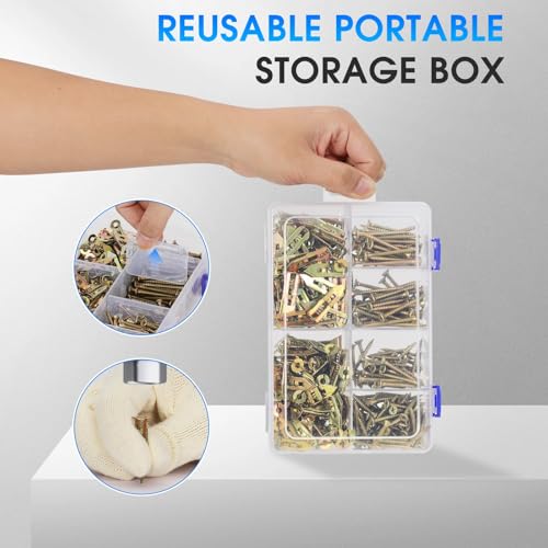440PCS Self Drilling Drywall Anchors with Screws Kit – Heavy Duty Metal Anchors & Expansion Screws, No Pre-Drilling, Holds 66lbs, Includes Box & Drill Bit – for TV, Shelf, Mirror, Picture Frame