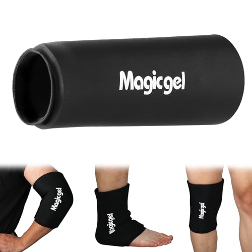 Magic Gel Medium Knee & Elbow Ice Pack Sleeve 1 Pack – Reusable Hot & Cold Therapy Wrap for Targeted Relief – Compact Compression Fit - style: Medium Knee & Elbow Pack