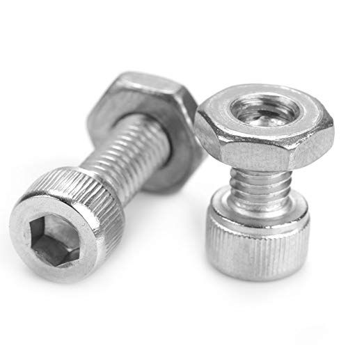 Garosa 140pcs Stainless Steel Hex Socket Head Bolts #10-32 Hex Screw Assortment Kit 6 Different Sizes with Storage Case