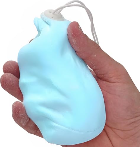No Mess Climbing Chalk Ball for Lifting, Climbing, Gymnastics & Crossfit – Refillable Chalk Ball with Pure Magnesium Carbonate for Dry Hands & Better Grip – 2.3 oz - color: Blue