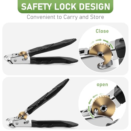 Toenail Clippers for Thick Toenails, Slanted Nail Clippers for Men, Heavy Duty Ingrown Toenail Clippers Nail Cutters, Ultra Sharp Wide Jaw Opening Nail Clippers with Long Handle - style: Large Opening Nail Clipper Set