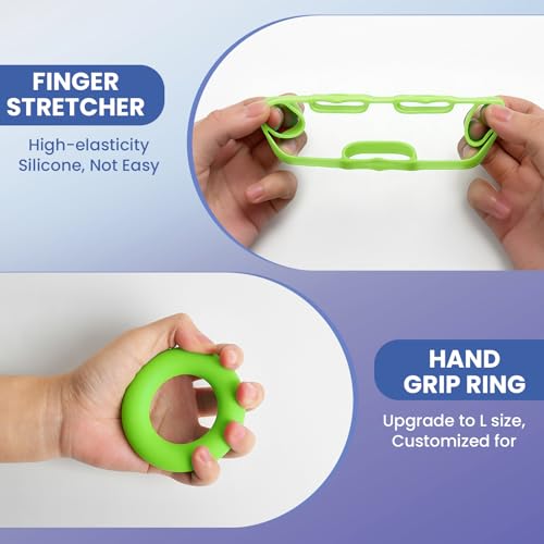 Grip Strength Trainer (9 Pack), Hand Gripper Strengthener, Finger Exerciser, Workout Equipment great for Rock Climbing, Carpal Tunnel Relief, Hand Recovery