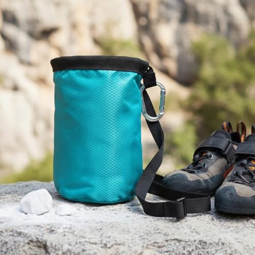 Waterproof Magnesia Sack with Belt Climbing Chalk Bag Magnesia Powder Pouch for Mountaineering Travel Sports Fitness Golf - color: Blue