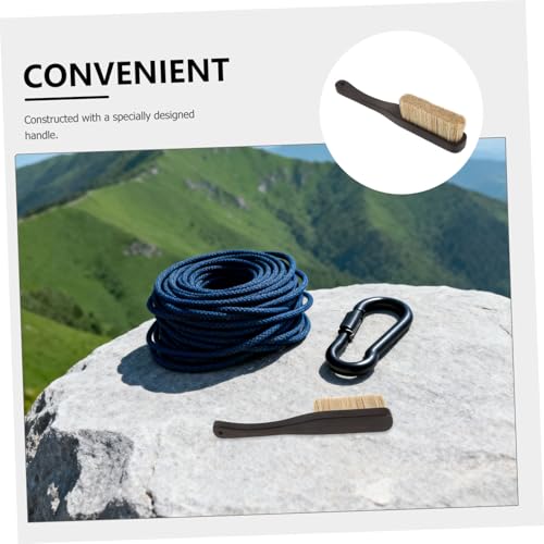 FUOYLOO Climbing Chalk Brush with Ultra Dense Boar Bristle Hair, Hardwood Handle Compact Chalk Brush for Outdoor Rock Cleaning, Bouldering and Indoor Climbing Accessories for Professional