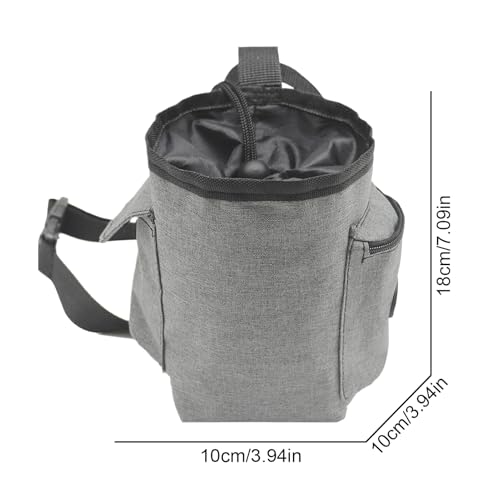 Chalk Bag Bucket Drawstring Closure, Zippered Pockets | Chalk Organizer for Rock Climbing, Bouldering, Weightlifting, Gymnastics, Adults Women Men