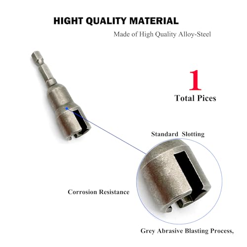 1/4" Wing Nut Driver Wing Nut Drill Bit Socket Wrenches 1/4 inch Hexagon Head Drill Driver Bits for Panel Nuts Screws Eye C Hook Bolt - size: Wing Nut Driver (1/4"-20) - 1 Pcs